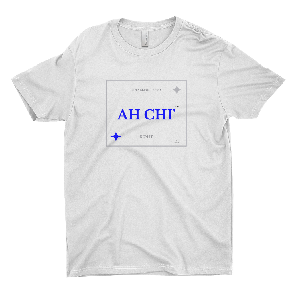 AH CHI' T-Shirt By Opulent Dezignz™ - Navy Blue and Black Bold