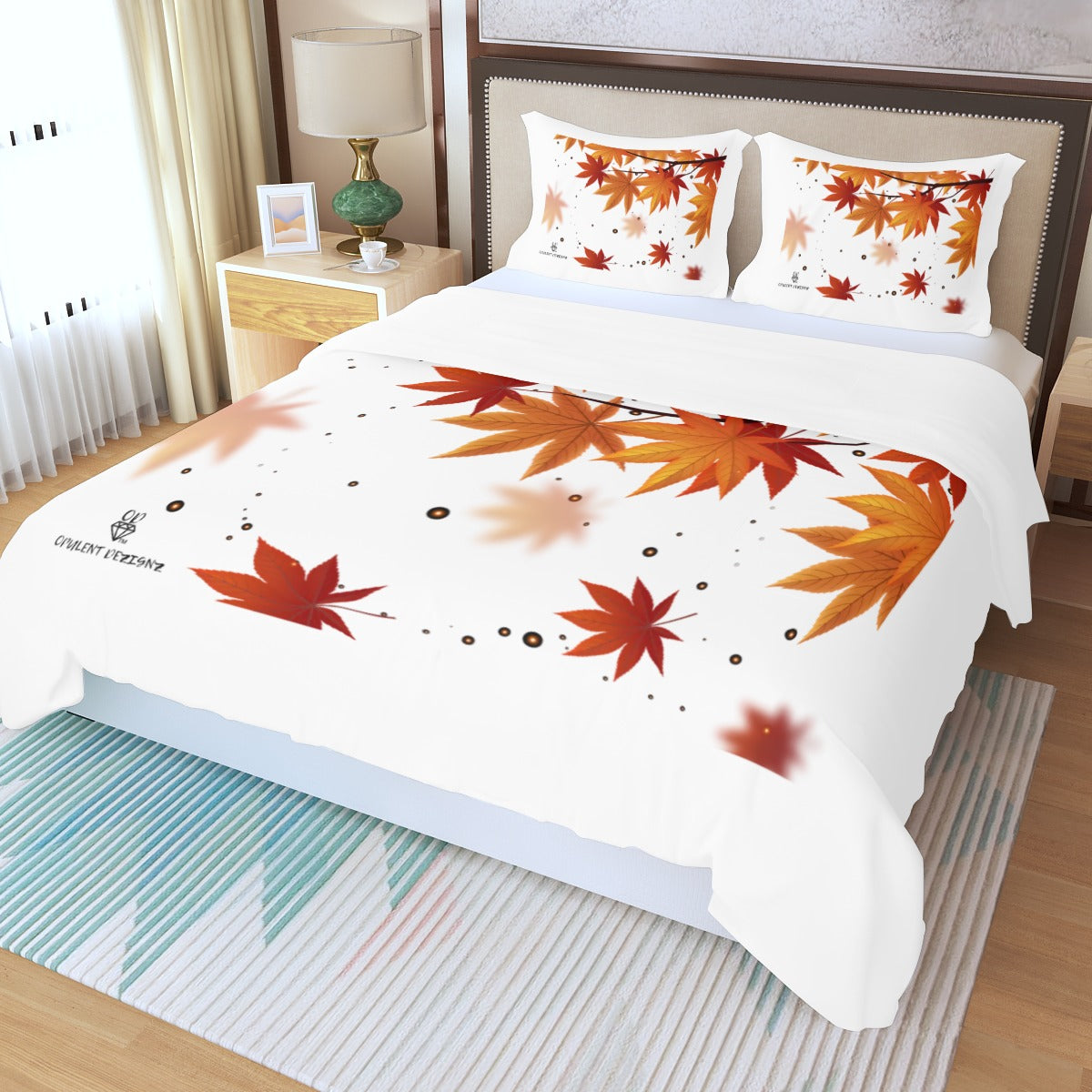 Opulent Dezignz™ Fall Three Piece Duvet Cover Set