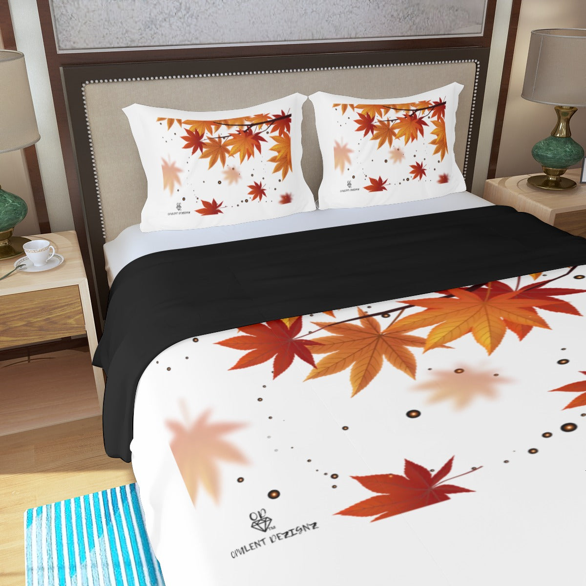 Opulent Dezignz™ Fall Three Piece Duvet Cover Set