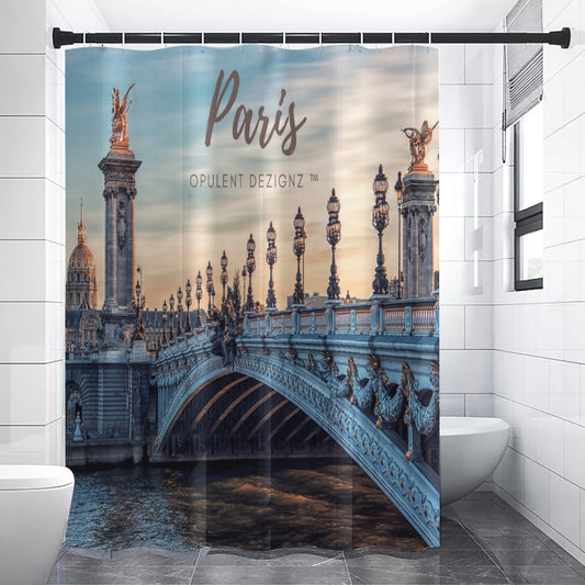 Opulent Dezignz™ Paris Signature Collection Shower Curtain 90(gsm)