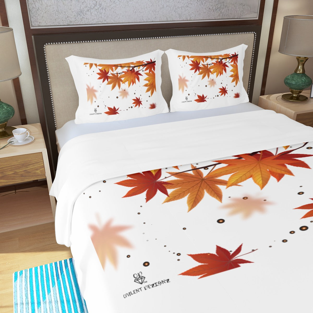 Opulent Dezignz™ Fall Three Piece Duvet Cover Set