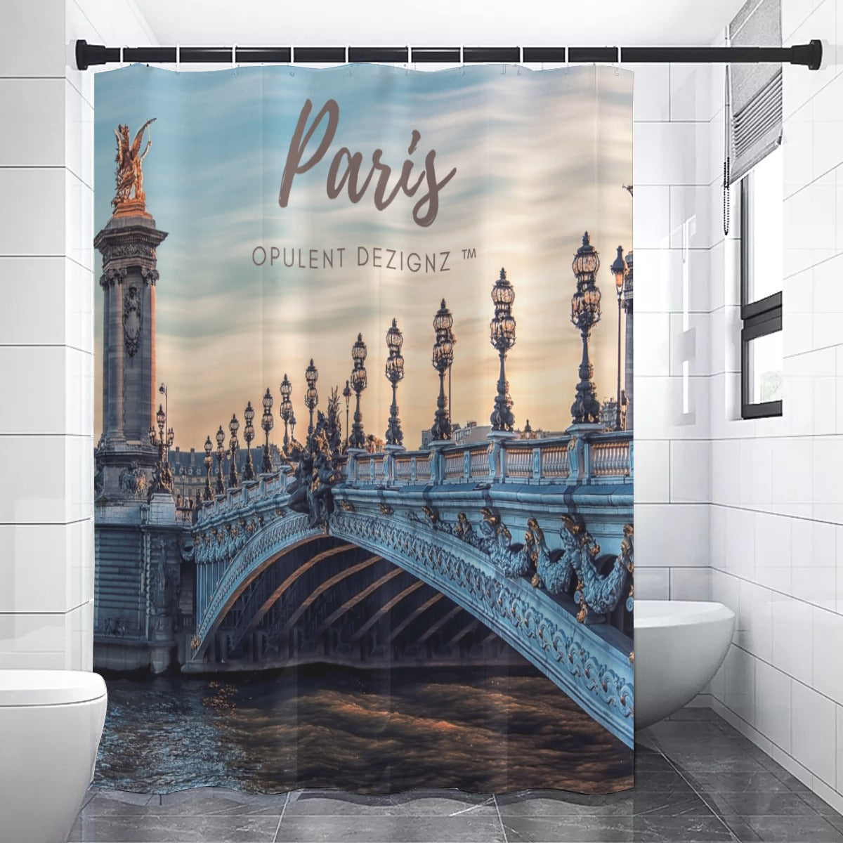 Opulent Dezignz™ Paris Signature Collection Shower Curtains 150（gsm）