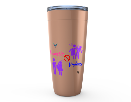 Opulent Dezignz™️ Domestic Violence Awareness Viking Tumblers